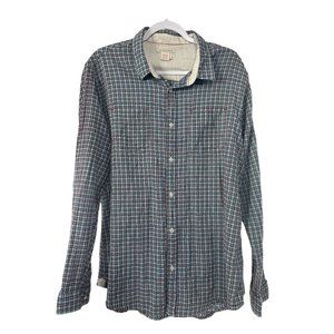 Carbon 2 Cobalt Mens‎ Seersucker Long Sleeve Multi Color Button Up Shirt Size L